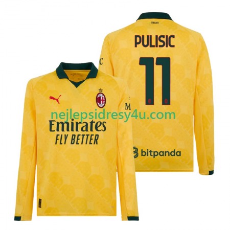 Fotbalový Dres AC Milán Christian Pulisic 11 Alternativní 2025/26 Dlouhý Rukáv